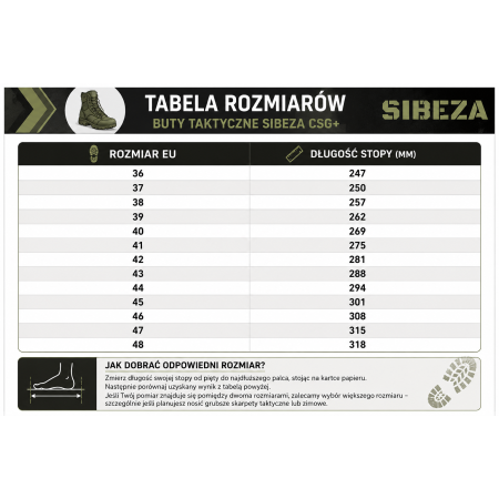 Buty taktyczne Sibeza CSG Czarne